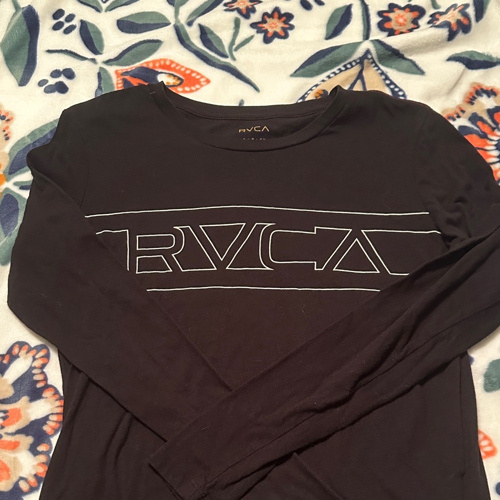 RVCA Black Graphic Long Sleeve Tee